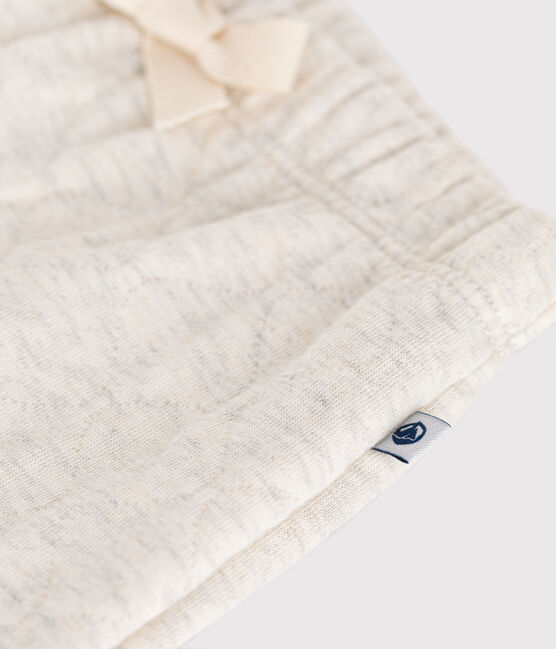 Broek in doorgestikt tubic voor baby's beige MONTELIMAR CHINE