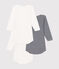 Lot de 3 bodies manches longues en coton bébé variante 1
