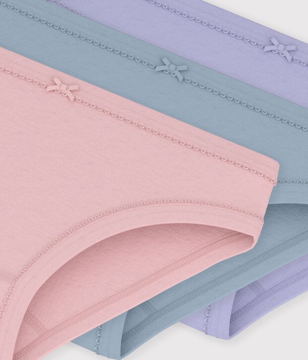 Lot de culottes enfant en coton uni multicouleur