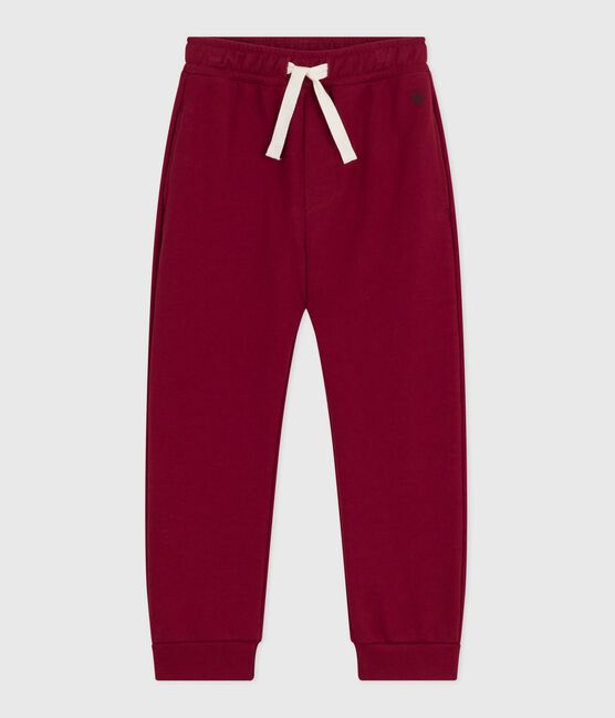 Effen katoenen joggingbroek voor kinderen AMARANTE