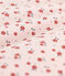 FLUWELEN TRAPPELZAKJE MET BLOEMEN VOOR BABY'S TOG 2 roze SALINE/wit MULTICO
