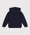 Fleece sweatshirt met rits en capuchon voor meisjes blauw SMOKING