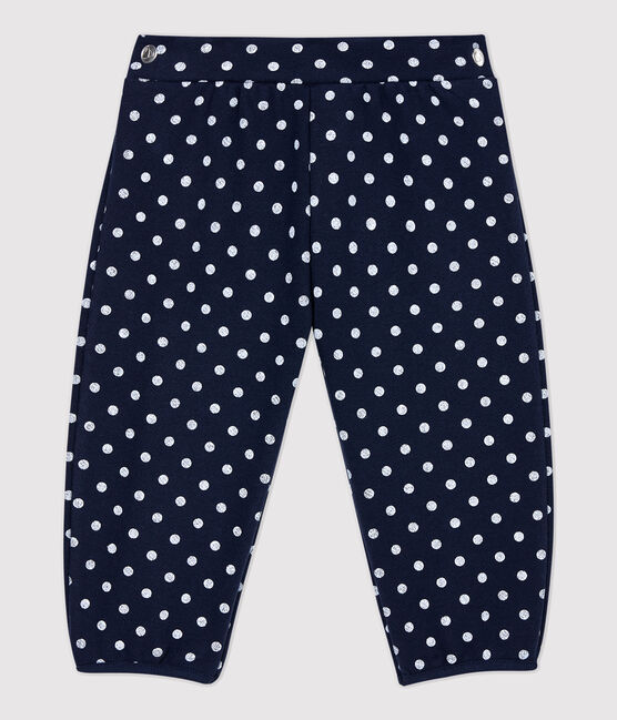 Pantalon en molleton bébé. bleu SMOKING/blanc MARSHMALLOW