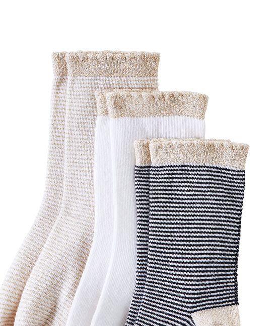 Lot de 3 paires de chaussettes fille blanc LOT