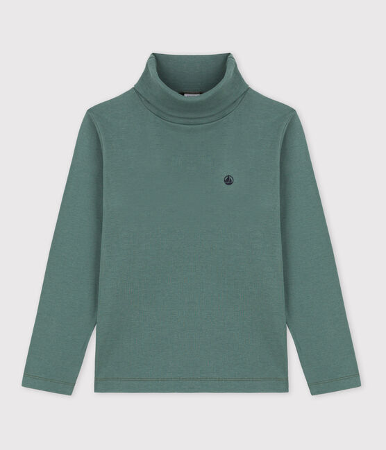 Sous-pull en coton enfant fille / garçon vert VALLEE