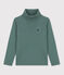 Sous-pull en coton enfant fille / garçon vert VALLEE