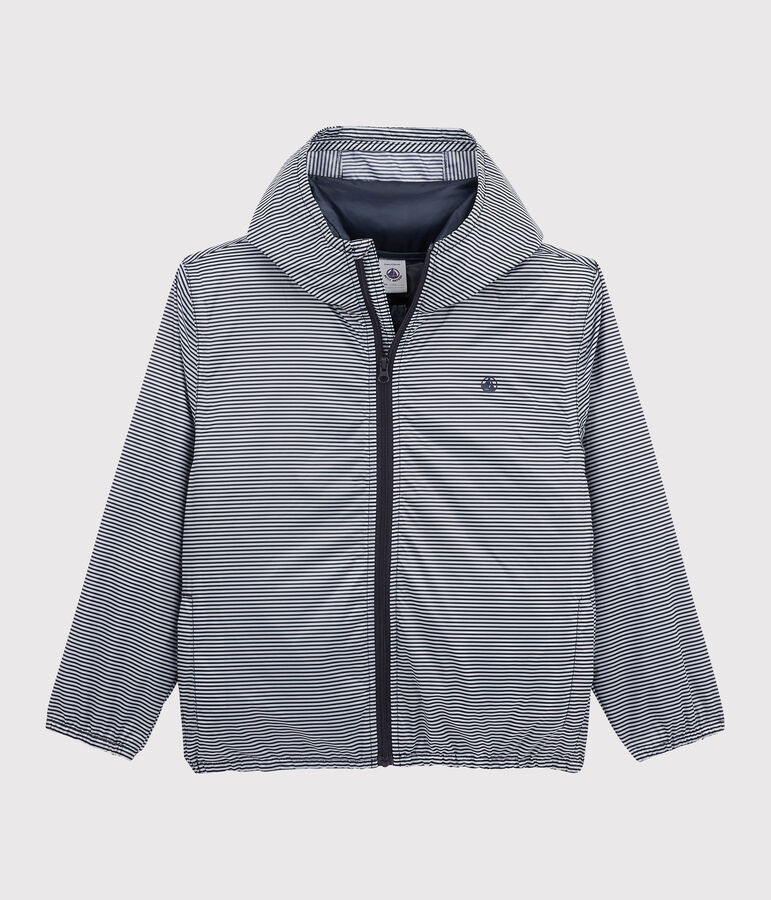 Coupe-vent 3 en 1 recycl&eacute; enfant bleu SMOKING