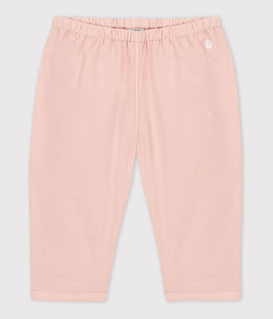 Babybroek van dun velours roze SALINE