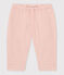 Babybroek van dun velours roze SALINE