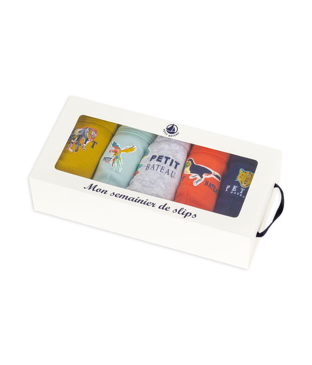 Lot de 5 slips petit gar&ccedil;on multicouleur
