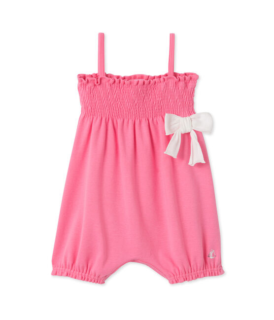 Combinaison courte bébé fille roze Petal