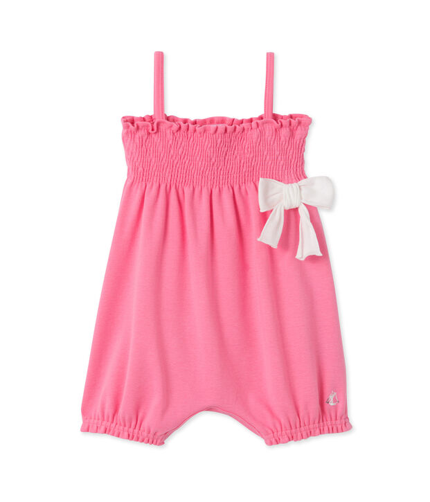 Combinaison courte b&eacute;b&eacute; fille roze Petal