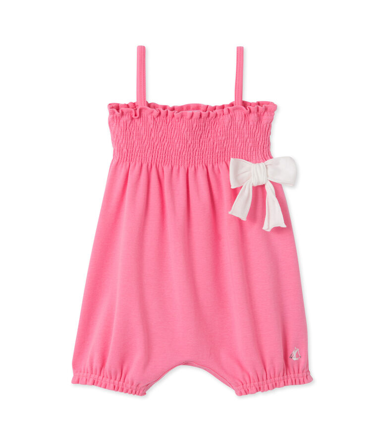 Combinaison courte b&eacute;b&eacute; fille rose Petal