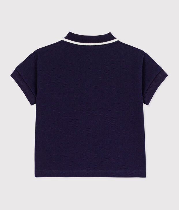 Effen katoenen babypolo met korte mouwen SOIR