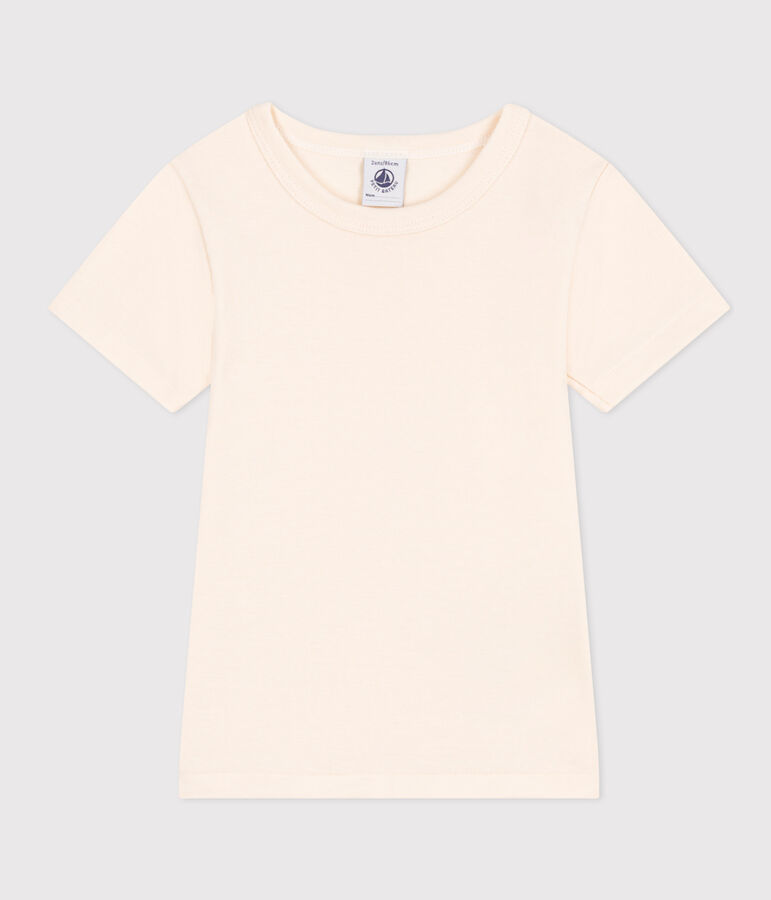 Katoenen T-shirt met korte mouwen ecru