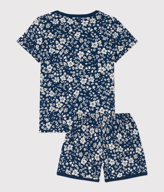 Pyjacourt fleur petite fille en coton INCOGNITO/ MARSHMALLOW