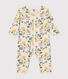 Pyjama sans pieds imprimé en coton motif fleurs bébé