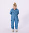 Lange katoenen jumpsuit voor kinderen blauw DENIM CLAIR