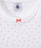Chemise de nuit fille imprimée cœurs blanc ECUME/rose ROSE