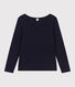 Tee-shirt Le Droit manches longues col danseuse en jersey flammé femme