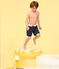 Strandshort met print voor jongens blauw SUBMARINE/wit MULTICO
