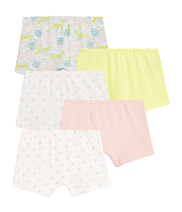 Lot de 5 shorties petite fille multicouleur