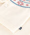 Ensemble 2 pièces bébé cardigan jacquard en tricot blanc MARSHMALLOW/rose CHARME