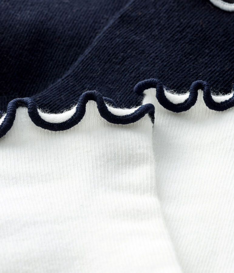 Set van 2 paar halfhoge sokken voor baby meisje variante 1