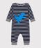 Combinaison longue bébé garçon rayure marinière bleu SMOKING/blanc MARSHMALLOW
