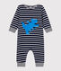Combinaison longue bébé garçon rayure marinière