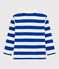 Polo manches longues en jersey enfant garçon bleu SURF/blanc MARSHMALLOW