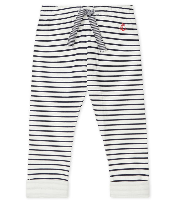Broek van tubic met print baby wit MARSHMALLOW/blauw SMOKING