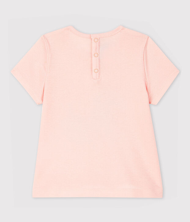 Blouse met korte mouwen en kraag voor babymeisjes roze
