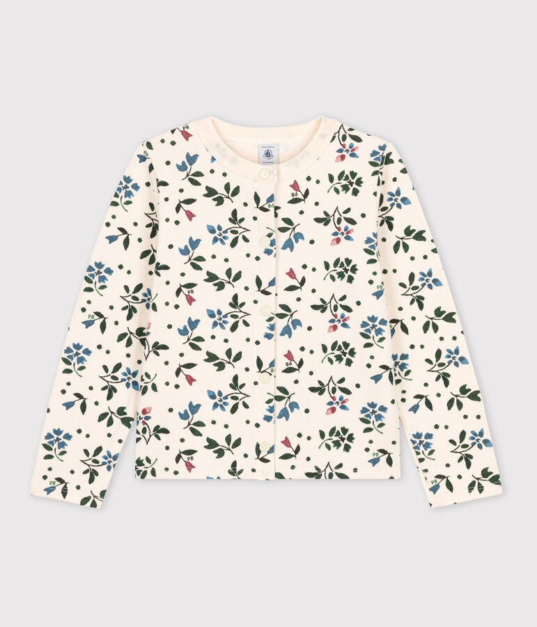 Meisjescardigan in tubic met print wit AVALANCHE/ MULTICO