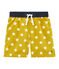 Short de plage enfant garçon jaune BAMBOO/blanc MARSHMALLOW