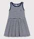 Robe rayée sans manches en coton enfant fille