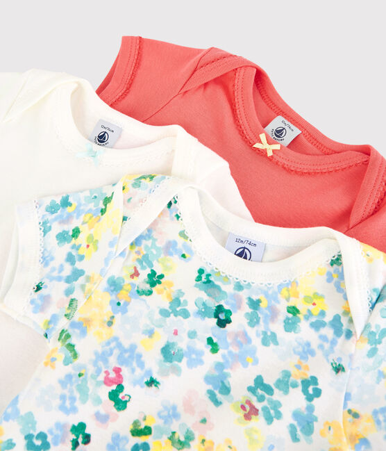 Set van 3 rompertjes met korte mouwen voor baby meisjes variante 1