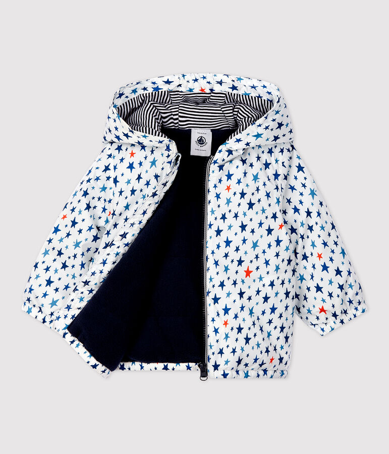 Coupe-vent chaud b&eacute;b&eacute; blanc/multicouleur