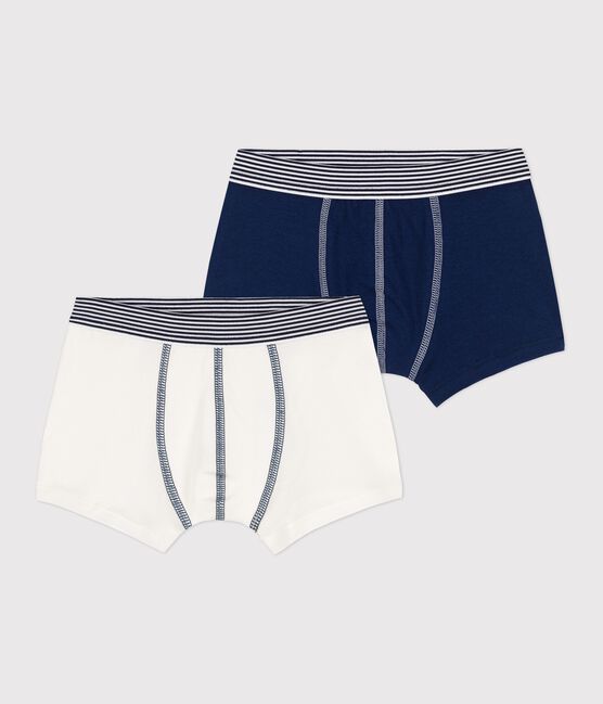 Set van 2 jongens boxershorts van biologisch katoen en elastaan variante 1