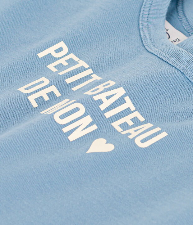 Tee-shirt manches longues en jersey b&eacute;b&eacute; bleu