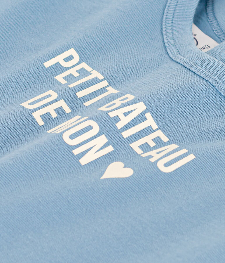 Tee-shirt manches longues en jersey b&eacute;b&eacute; bleu