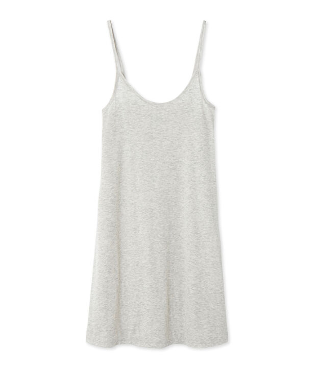 Chemise &agrave; bretelles femme en coton l&eacute;ger gris