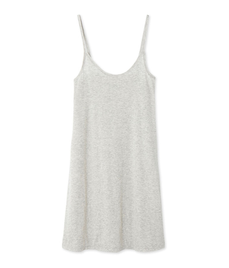 Chemise &agrave; bretelles femme en coton l&eacute;ger gris