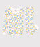 Pyjama snugfit fleurs rétro phosphorescent petite fille en coton blanc MARSHMALLOW/blanc MULTICO
