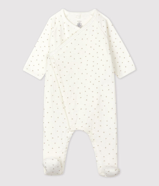 Dors-bien bébé en coton biologique blanc MARSHMALLOW/blanc MULTICO