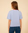LE BOXY, gestreept T-shirt voor dames in katoen  GAULOISE/ MARSHMALLOW