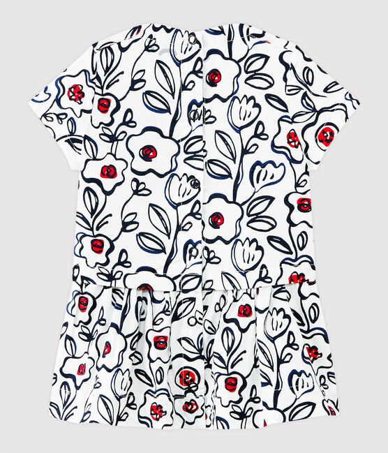 Robe bébé fille imprimée blanc MARSHMALLOW/blanc MULTICO