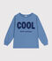 T-shirt met lange mouwen van dunne jersey voor jongens blauw BEACH