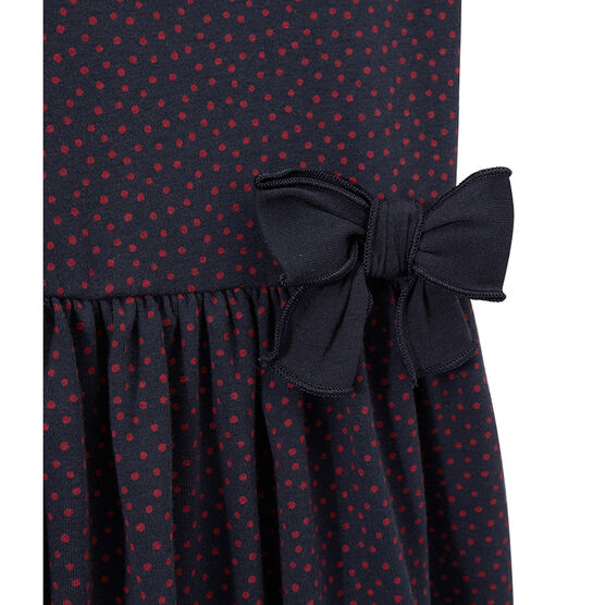 Robe fille à pois bleu SMOKING/rouge TERKUIT