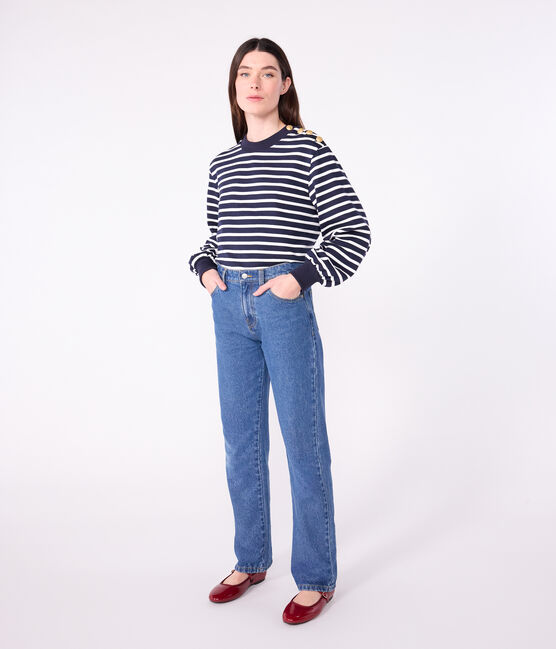 Marinetrui voor dames blauw SMOKING/wit MARSHMALLOW